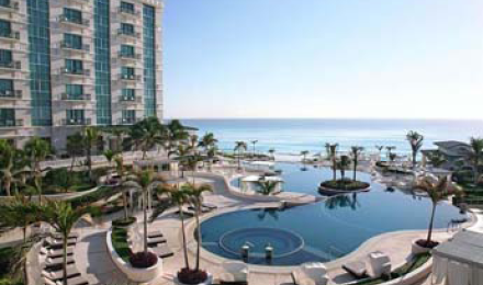 Sandos Cancun luxury oceanfront all-inclusive resort on the Caribbean Sea